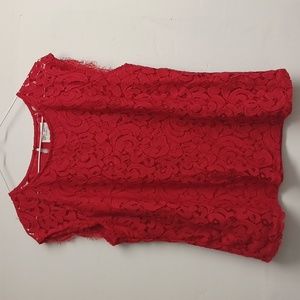 Women red floral lace top Holly & Whyte by Lindex